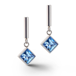 Серьги-пусеты Coeur de Lion Light Blue-Silver 6006/21-0741 цвет голубой, серебряный