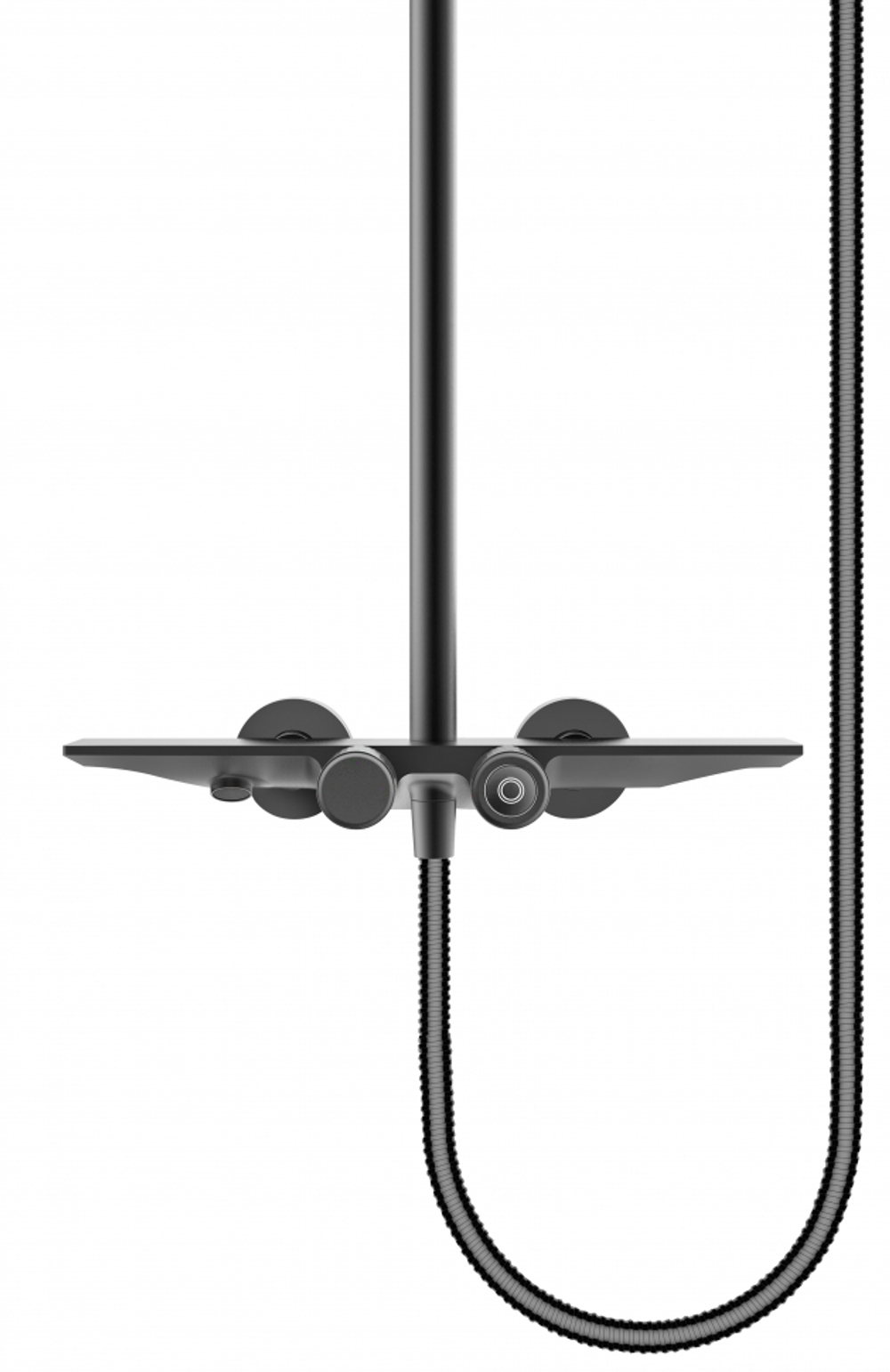 Душевая система с термостатом Grocenberg  GB7038BL Чёрный матовый