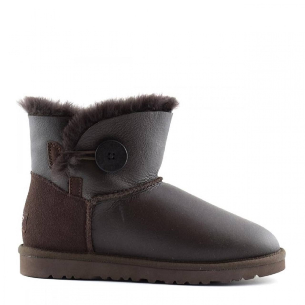 Ugg Mini Bailey Button II Chocolate Metallic