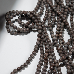 "Кофейный" снежный обсидиан натуральный, бусины в форме шара 4,3мм