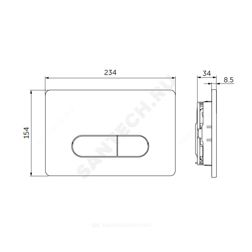 Кнопка для инсталляции хром матовая OLEAS M1 Ideal Standard R0115JG