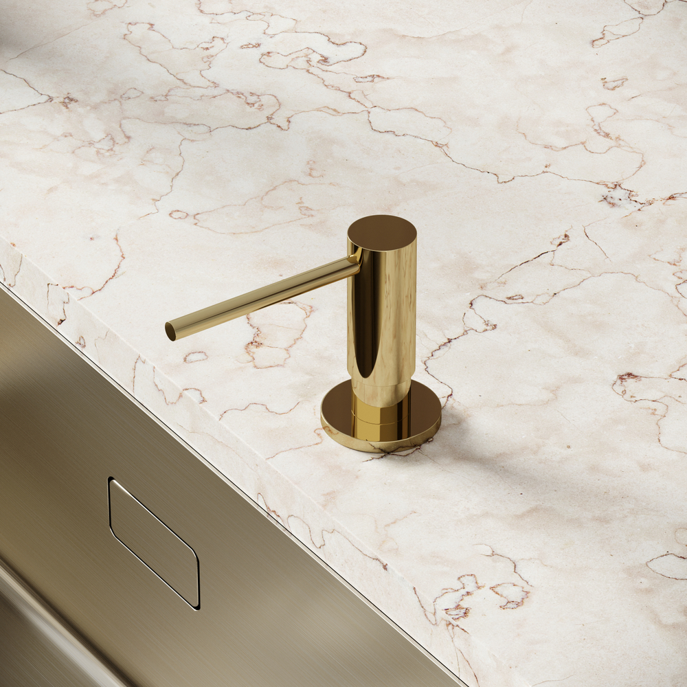 Смеситель для кухни Sancos Vela с краном для фильтра, полированное золото, SC4013ZG