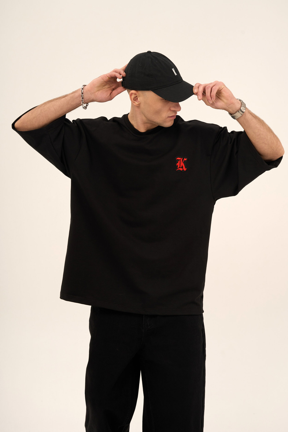 Футболка KUL'TURA "HYPERSIZE GOTH LOGO K" Черный