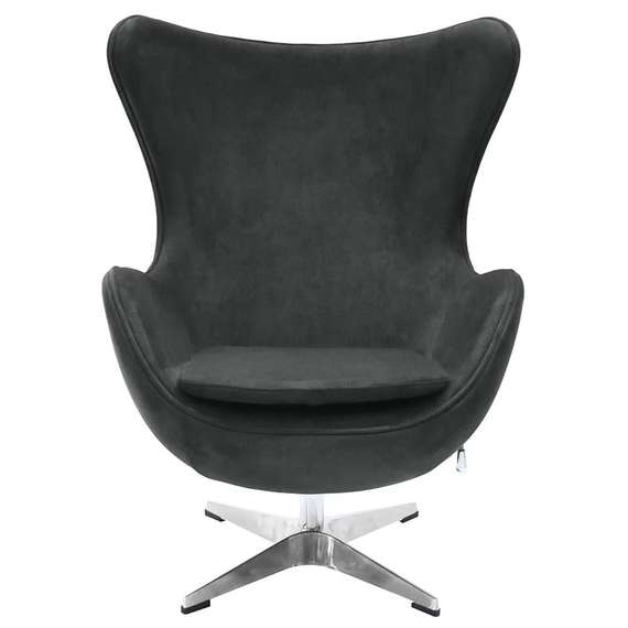 Кресло Egg графитовая искусственная замша