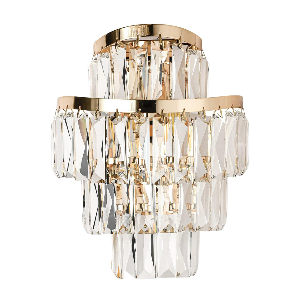 5073/2W HALL ODL24 605 золото/прозрачный/металл/хрусталь Бра E14 2*40W WAYTA
