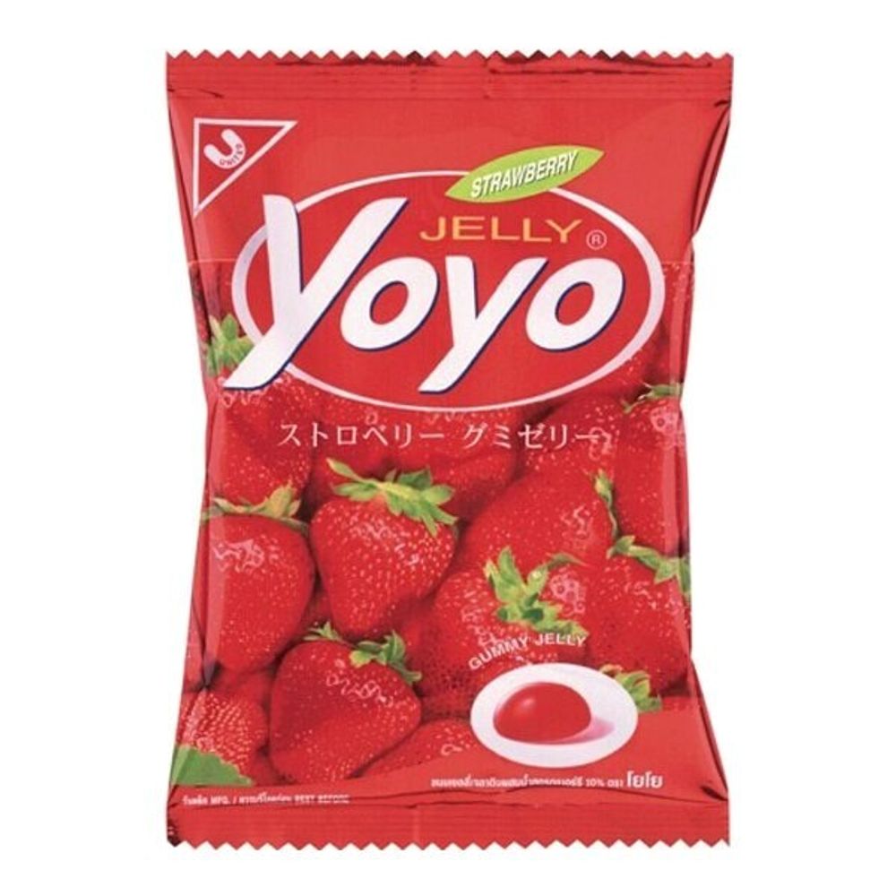 Конфеты желейные Yoyo Jelly с клубничным соком 80 г, 3 шт