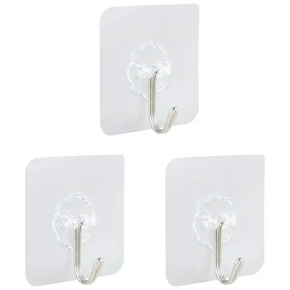 Набор из 3 крючков, Фигурные, Самоклеющиеся, пластмасса