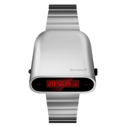 IB BENLYDESIGN S10801S1 Electronic Movement Stainless Steel Strap Watch Unisex Red Watch Dial Waterproof