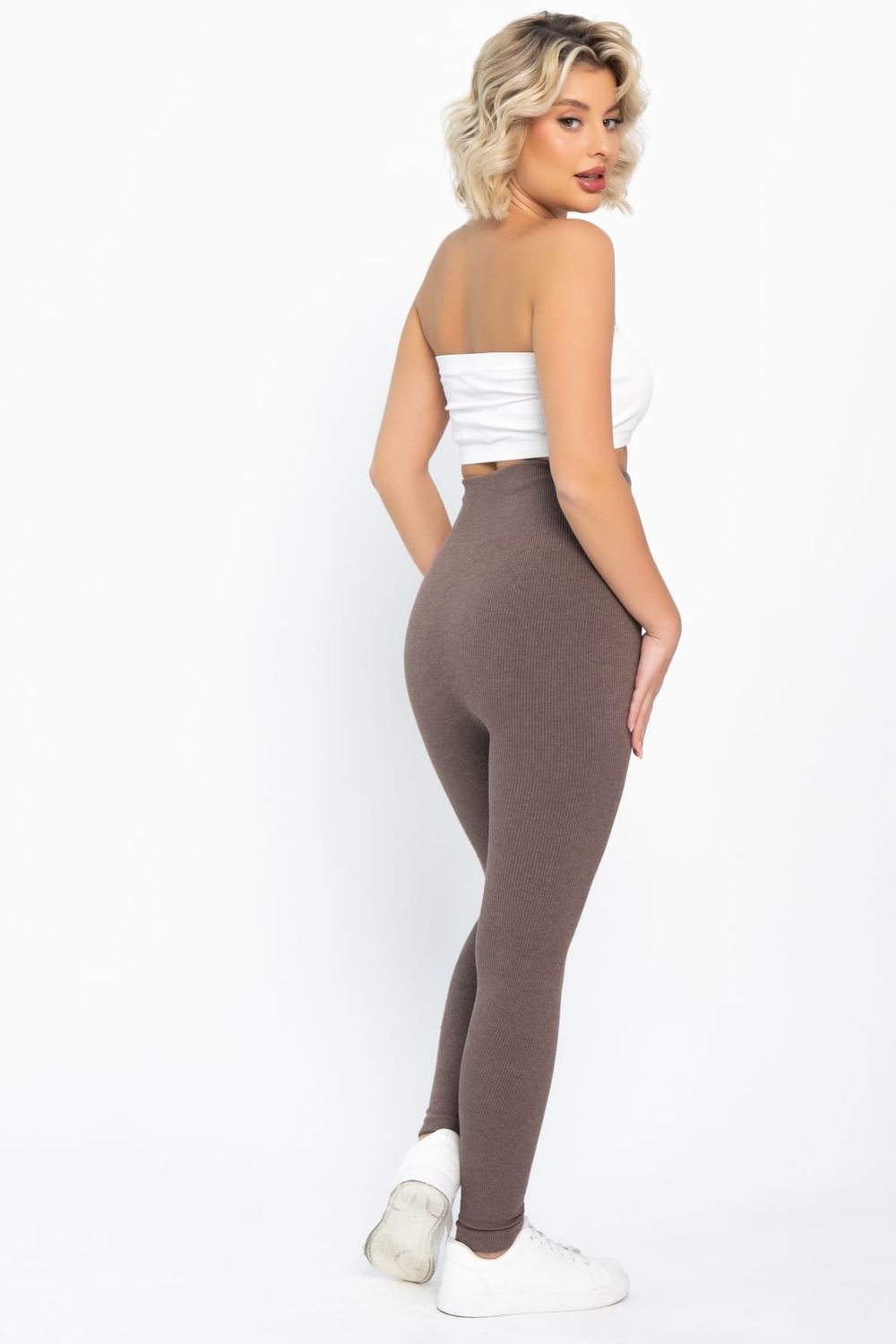 Лосины в рубчик утепленные (кофе) Б14804-7М LT Collection