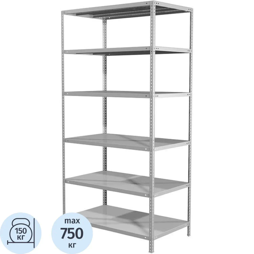 Стеллаж металлический MS Strong 200/100x60/6 полок