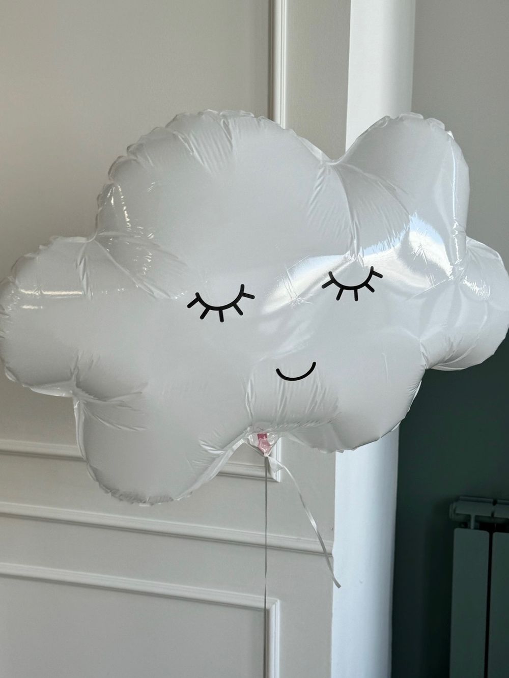 Шар-облако белый фольгированный