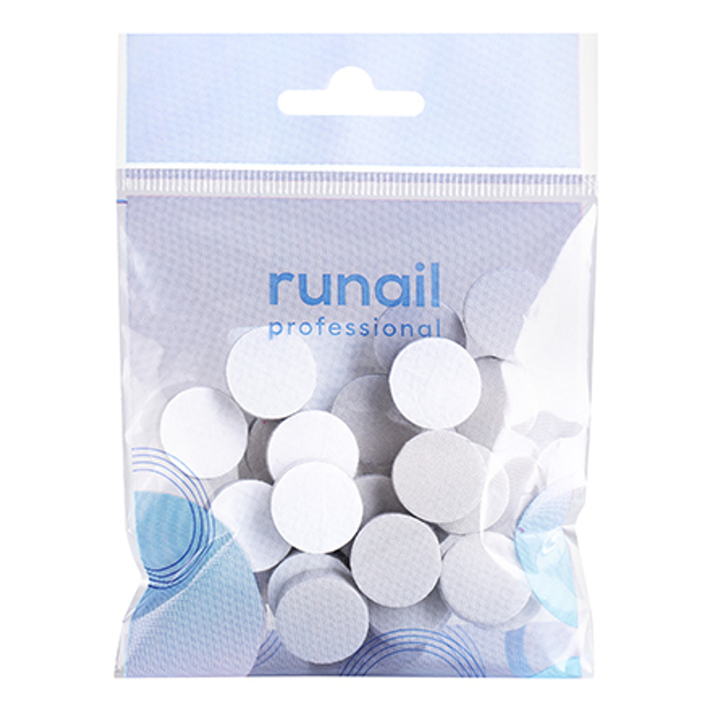 Runail Спонж-файл для педикюрного диска (цвет:серый), размер М(20 мм), 320 грит, 25шт.№7745