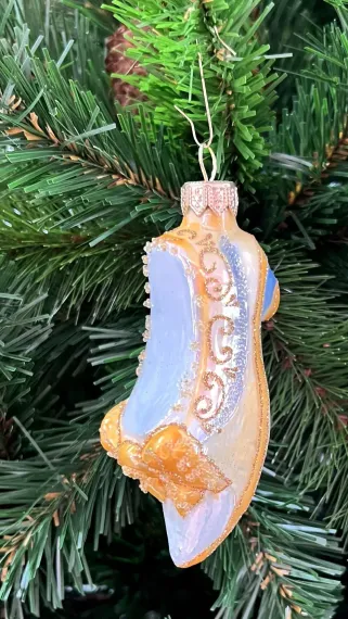 Набор стеклянных игрушек Золушка, голубой, 3 шт., Irena CO (63120/2)