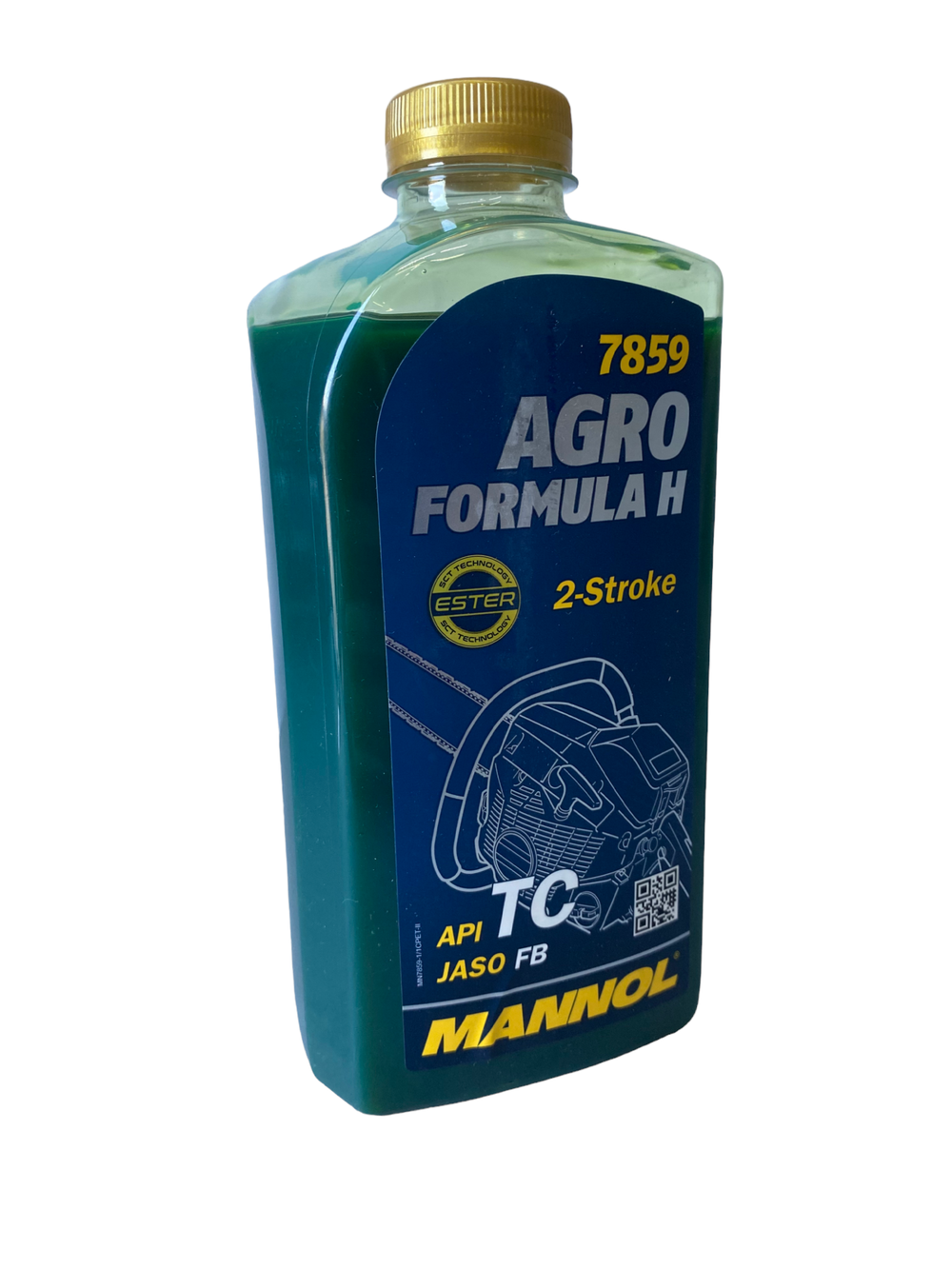 масло моторное двухтактное полусинтетика 2т Mannol 7859 Agro Formula 1л.