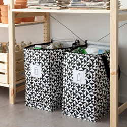 IKEA KNALLA  (ИКЕА КНАЛЛА)  -  Сумка, черная/белая, 40x25x47 см/47 л