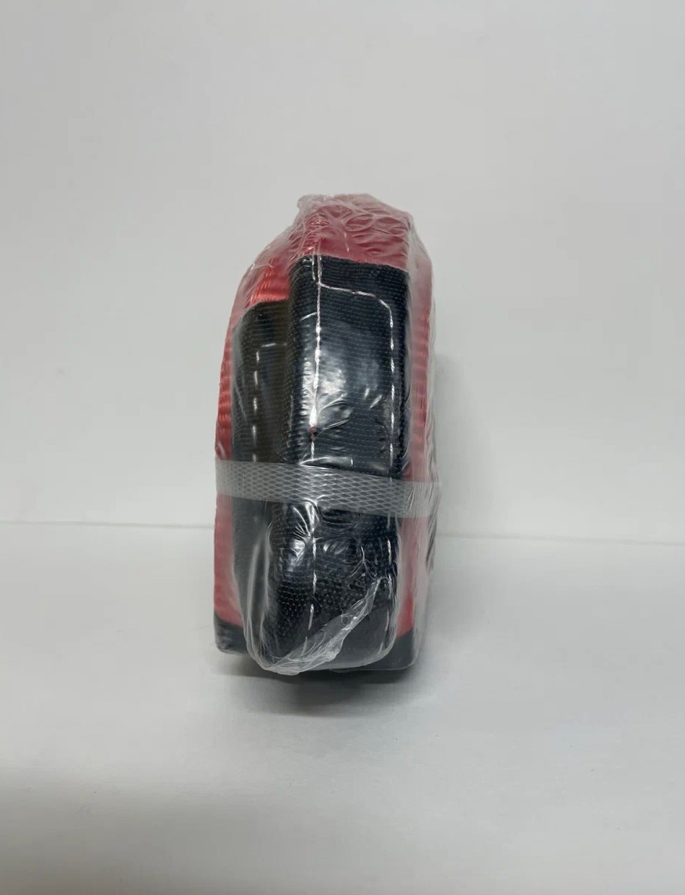 12T-3M / Трос автомобильный буксировочный, 12 тонн, длина 3 метра, ширина 70 мм, стропа, петля-петля, красный, серия - спасатель, TG (1 шт.)