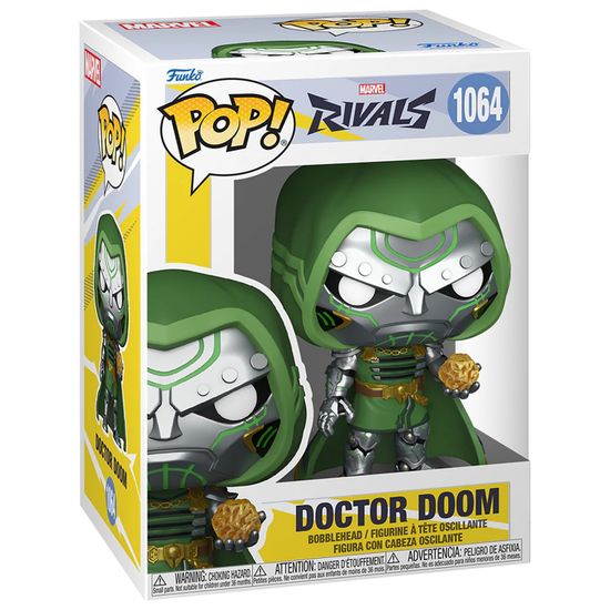 Фигурка Funko POP! Bobble Marvel Games Rivals Doctor Doom (1064) 83991 / Фигурка Фанко ПОП! по мотивам игры "Marvel Rivals", Доктор Дум