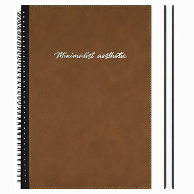 Записная книжка ESCALADA, А4, 96 л., НУБУК КОРИЧНЕВЫЙ