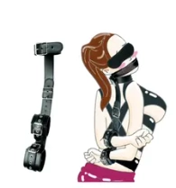 BDSM-бандаж с ошейником и наручниками