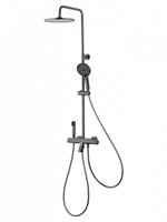 Душевая система с термостатом WONZON & WOGHAND The ONE, Темный графит (WW-B3094-BGG)