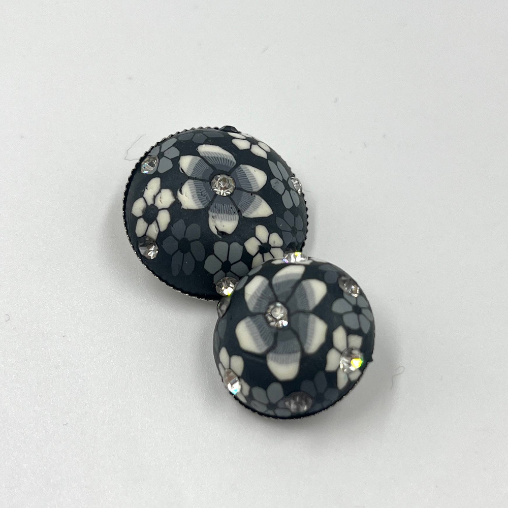 Пуговицы альма черный-белый-серый