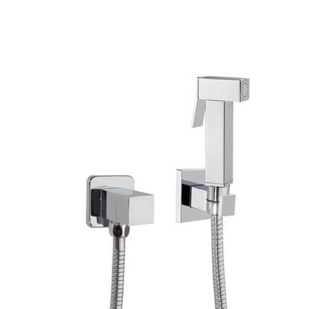 Гигиенический душ с угловым краном и ABS лейкой без рычага WC 411902