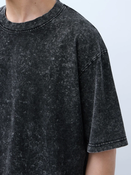 Футболка (черный) Garment dyed 230 г