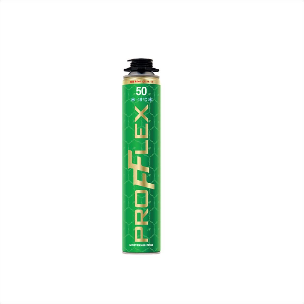 PROFFLEX Pro Green Пена монтажная профессиональная ЗИМА 50л 770гр 750мл