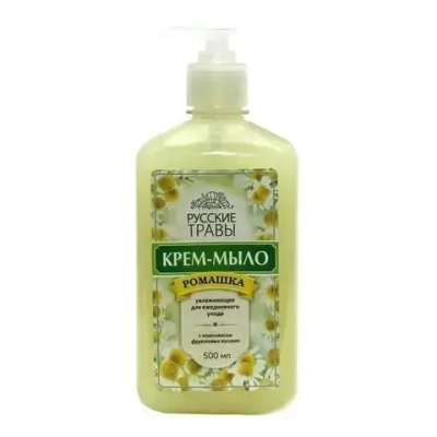 Крем-мыло жидкое, 500 мл, Ромашка, дозатор, Русские Травы