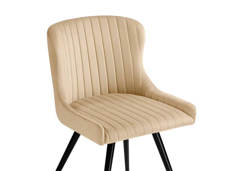 Кресло Хабри крутящееся бежевый / черный глянец