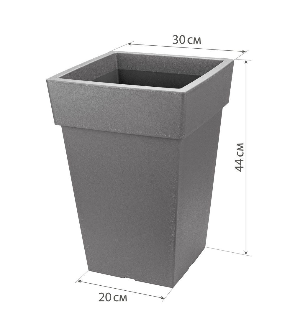 Кашпо ТУБУС с внутренней вставкой 300х300мм 14л М3179