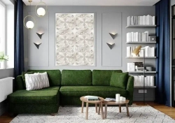 Плитка потолочная из пенополистирола экструдированная с рисунком бело серая