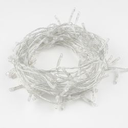 ULD-S2500-225-STK WARM WHITE IP20 Гирлянда светодиодная. 25м. Соединяемая. 225 светодиодов. Теплый белый свет. Провод прозрачный. ТМ Uniel