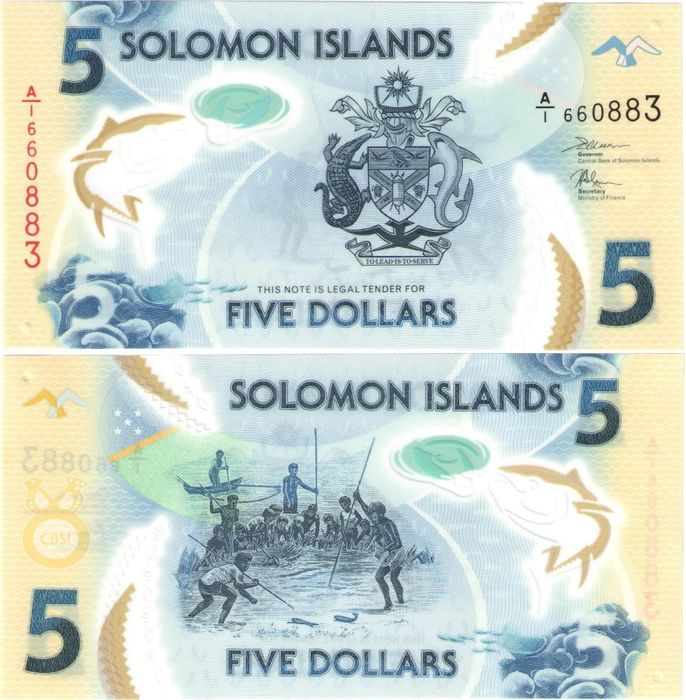 5 долларов 2019 Соломоновы острова. Ловля тунца