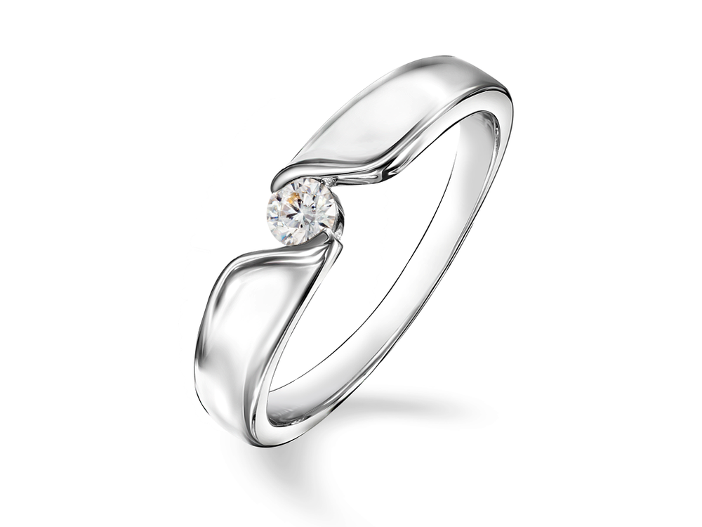 Помолвочное кольцо с бриллиантом