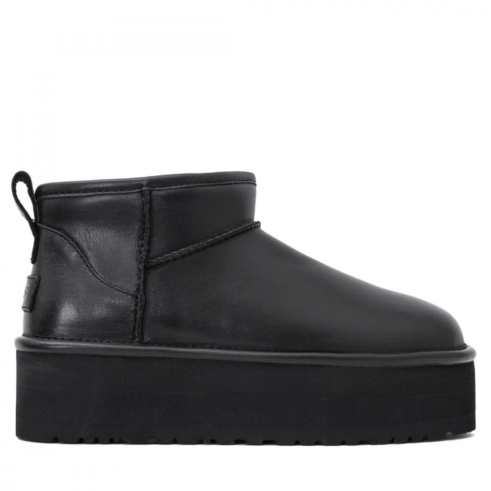 UGG Classic Ultra Mini Platform Leather Black