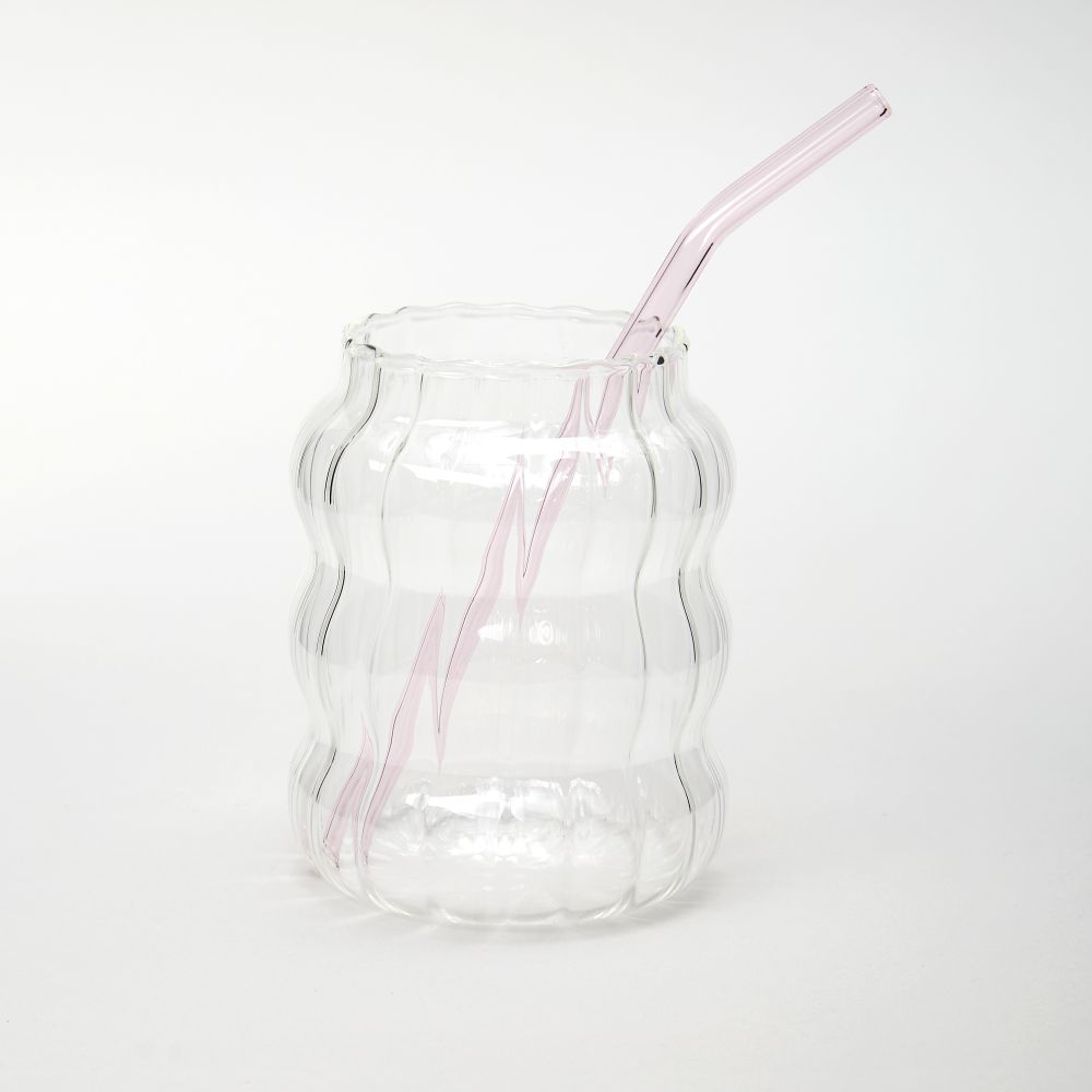 НАБОР СТАКАНОВ ИЗ 2-Х ШТ. СО СТЕКЛ. ТРУБОЧКАМИ 600 МЛ