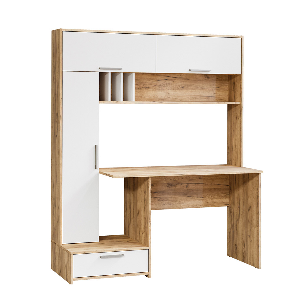 Стол письменный Лайт 03.243 Н, Дуб золотой, Белый