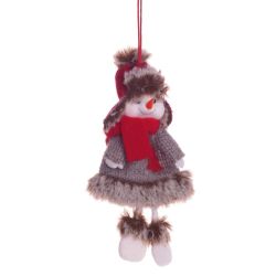 GAEM Изделие декоративное "Снеговик в шубке", L8 W5 H19 см, 4в.