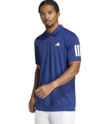 Мужское теннисное поло Adidas Club Tennis 3-stripes - небесный