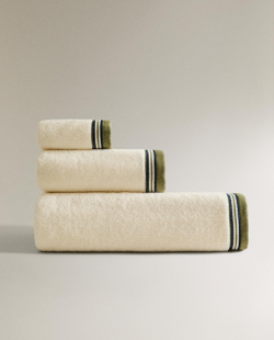 Zara Home Полотенце для лица и рук из хлопка, слоновая кость · 2542/013