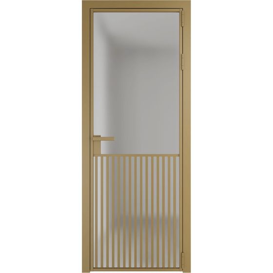 Алюминиевая дверь 15AG золото стекло матовое