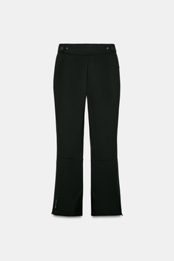 ZARA ВЕТРОЗАЩИТНЫЕ И ВОДОНЕПРОНИЦАЕМЫЕ БРЮКИ С ВЫСОКОЙ ПОСАДКОЙ, ЧЕРНЫЙ