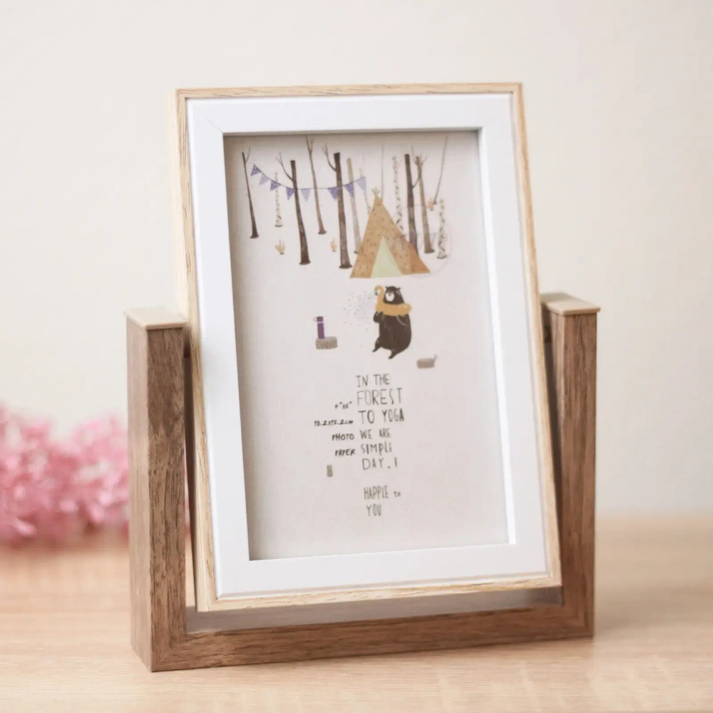 Фоторамка 10*15см вращающаяся с зеркалом, коричневая