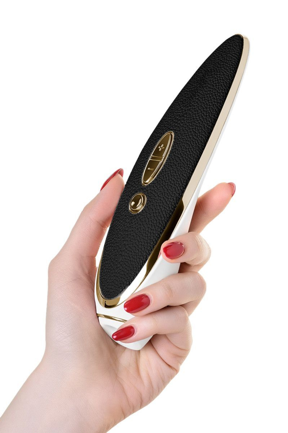 Вакуумно-волновой стимулятор Satisfyer Luxury Haute Couture с вибрацией (Цвет: черный с белым)