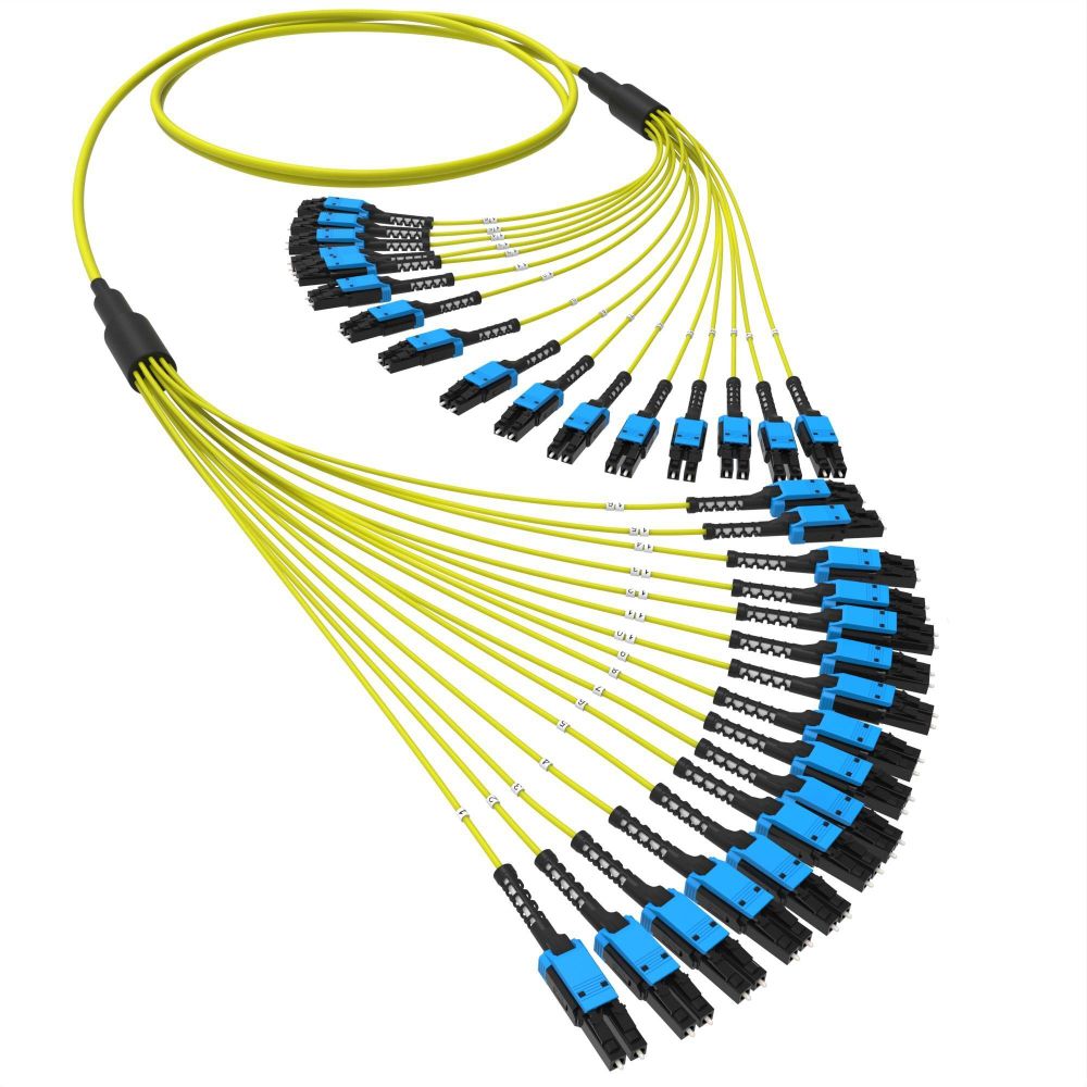 Оптическая разветвительная сборка 32 ОВ, 9/125 OS2, 16xLC-UPC Duplex Uniboot/16xLC-UPC Duplex Uniboot, тип полярности - прямая (Tx--&gt;Rx), 10 м