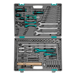 Набор инструментов, 1/4", 1/2", Cr-V, S2, усиленный кейс, 119 предметов Stels