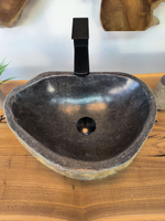 Раковина из речного камня RS-65785 44х33х15 из натурального камня