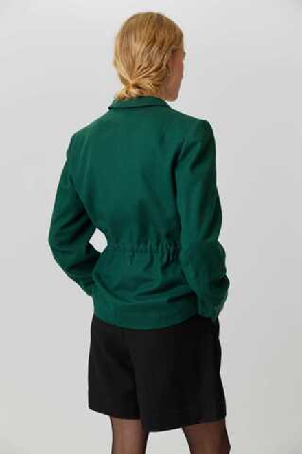 Винтажный изумрудный жакет с кулиской