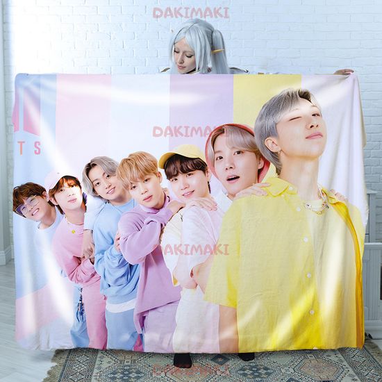 Плед БТС арт.103 (велсофт), 150х130 и 200х140 см